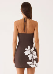Agneta Halter Linen Mini Dress