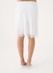 Argelia Lace Trim Midi Skirt