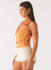 Atlanta Sequin Halter Top