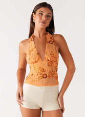 Atlanta Sequin Halter Top