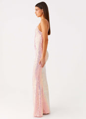 Attitude Knit Sequin Maxi Dress