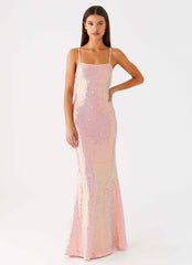 Attitude Knit Sequin Maxi Dress