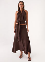 Automatic Midi Skirt