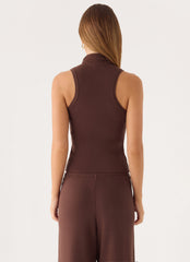 Aviara Knit High Neck Top