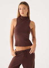 Aviara Knit High Neck Top