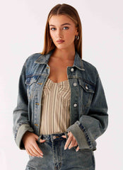 Back Again Oversized Denim Jacket