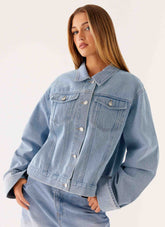 Back Again Oversized Denim Jacket