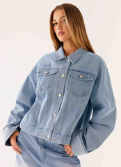 Back Again Oversized Denim Jacket