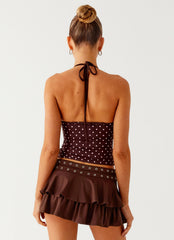 Bahama Eyelet Lace Up Top