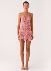 Beach Days Crochet Mini Dress