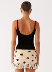 Blind Faith Flock Mini Skort