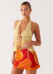 Breezy Palms Mini Skirt
