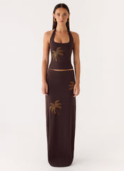 Brienne Beaded Halter Top