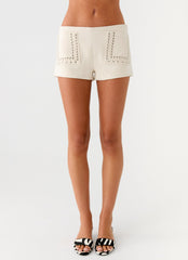 Candela Suede Low Rise Mini Shorts