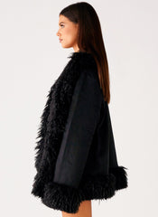 Carmelita Faux Fur Trim Jacket
