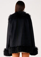 Carmelita Faux Fur Trim Jacket