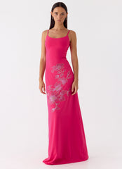 Carmine Embellished Maxi Dress