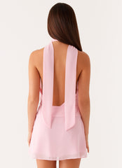 Chantal Backless Scarf Mini Dress