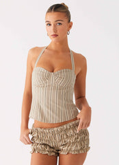 Cheryl Bustier Halter Top