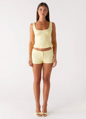 Coastline Cotton Micro Mini Shorts