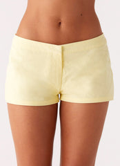 Coastline Cotton Micro Mini Shorts