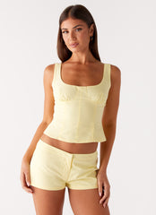 Coastline Cotton Micro Mini Shorts
