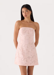Della Lace Strapless Mini Dress