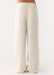 Delong Low Rise Linen Pants