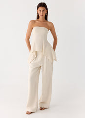 Delong Low Rise Linen Pants