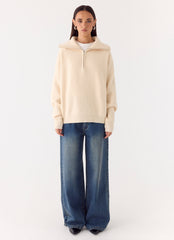 Eirena Quarter Zip Knit Sweater