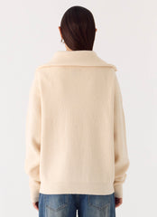 Eirena Quarter Zip Knit Sweater