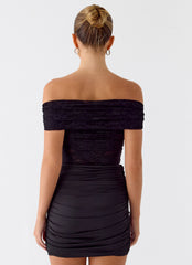 Either Way Off Shoulder Mini Dress