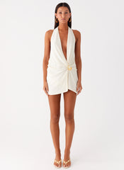 Eleanora Plunge Mini Dress