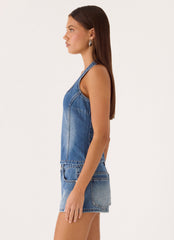 Eliah Denim Halter Top