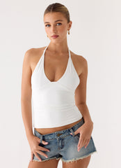 Elias Low Rise Distressed Denim Shorts