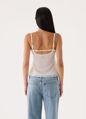 Elsie Mesh Polka Dot Top