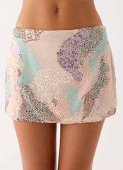 Elyna Beaded Mini Skirt