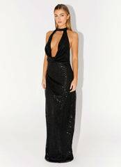 Empire Sequin Maxi Dress