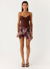 Fiore Asymmetrical Mini Skirt