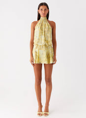 First Date Halter Mini Dress