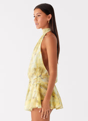 First Date Halter Mini Dress
