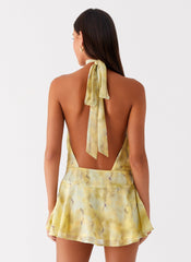 First Date Halter Mini Dress