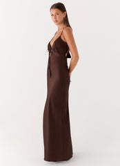 Flora Satin Maxi Dress