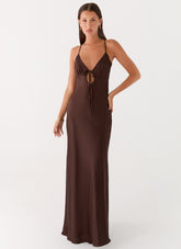 Flora Satin Maxi Dress