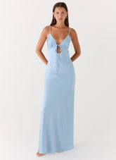 Flora Satin Maxi Dress