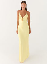 Flora Satin Maxi Dress