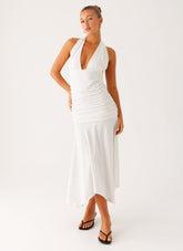 Grettana Halter Neck Midi Dress