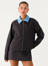 Harlee Poplin Suiting Jacket
