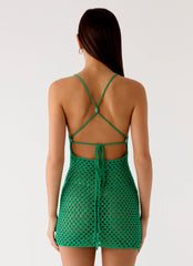 Havana Haze Crochet Mini Dress