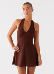 Heavy Hearted Linen Mini Dress